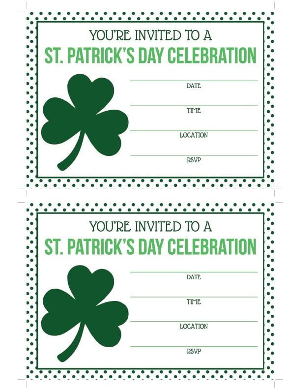 St Patrick’s Day Party Invitations