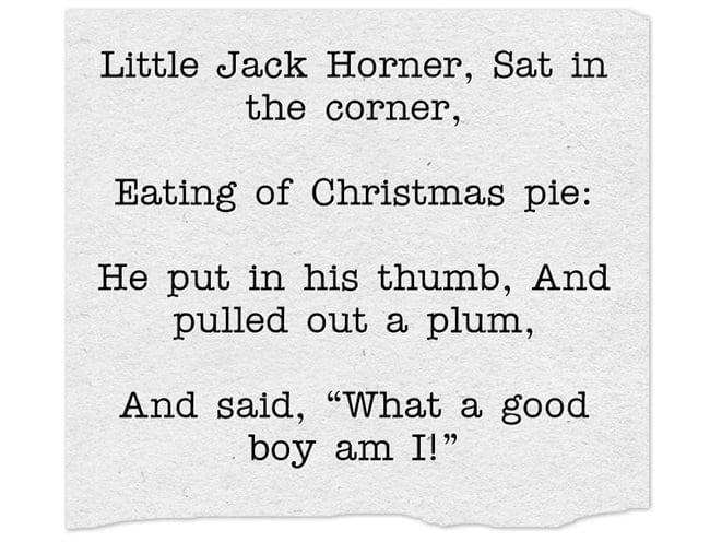 Little Jack Horner Sat